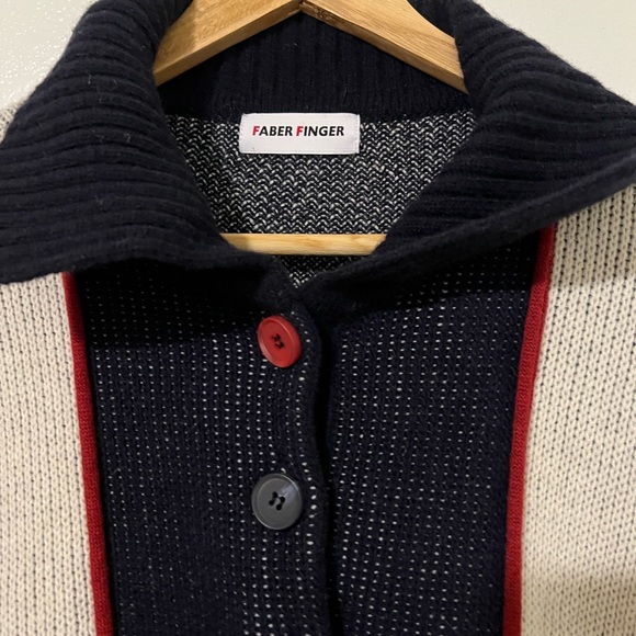 Colorblock Button-Up Sweater - Picture 2 of 3